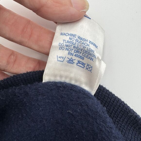 US Navy Men’s Sweatshirt M Blue Gold Logo Crewneck Pullover Made in USA Soffe - Picture 7 of 8